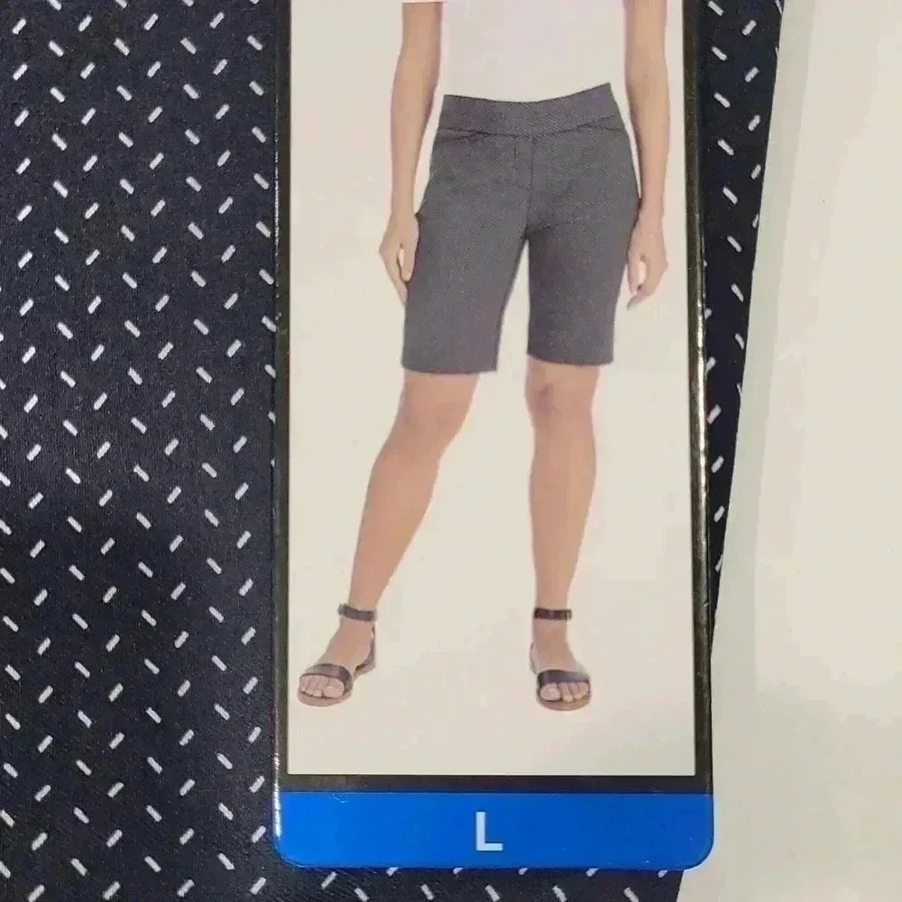 HILARY RADLEY Bermuda Shorts Pull On Navy Size L - Picture 3 of 6